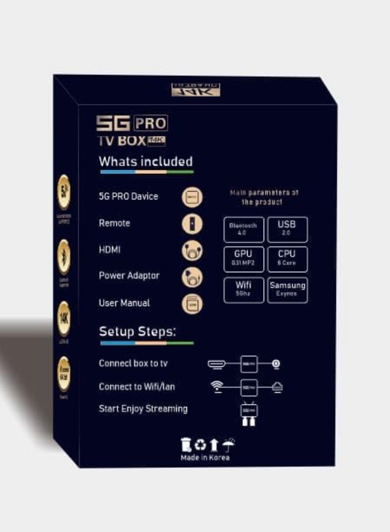 5G MAKER 5G Pro TV Box new Version ,Android ,  Ultra HD, WiFi Streaming Media Player with HDMI. - Image 2