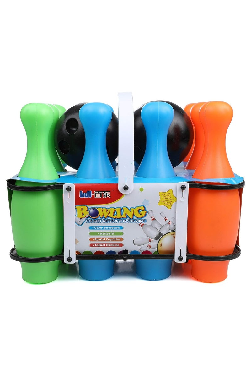 Generic Bowling Set Toy for Kids – Indoor & Outdoor Bowling Game with Pins & Balls Completer Bowling Set Toy for Kids – 10 Pins & 2 Balls with Carrying Case - Image 2