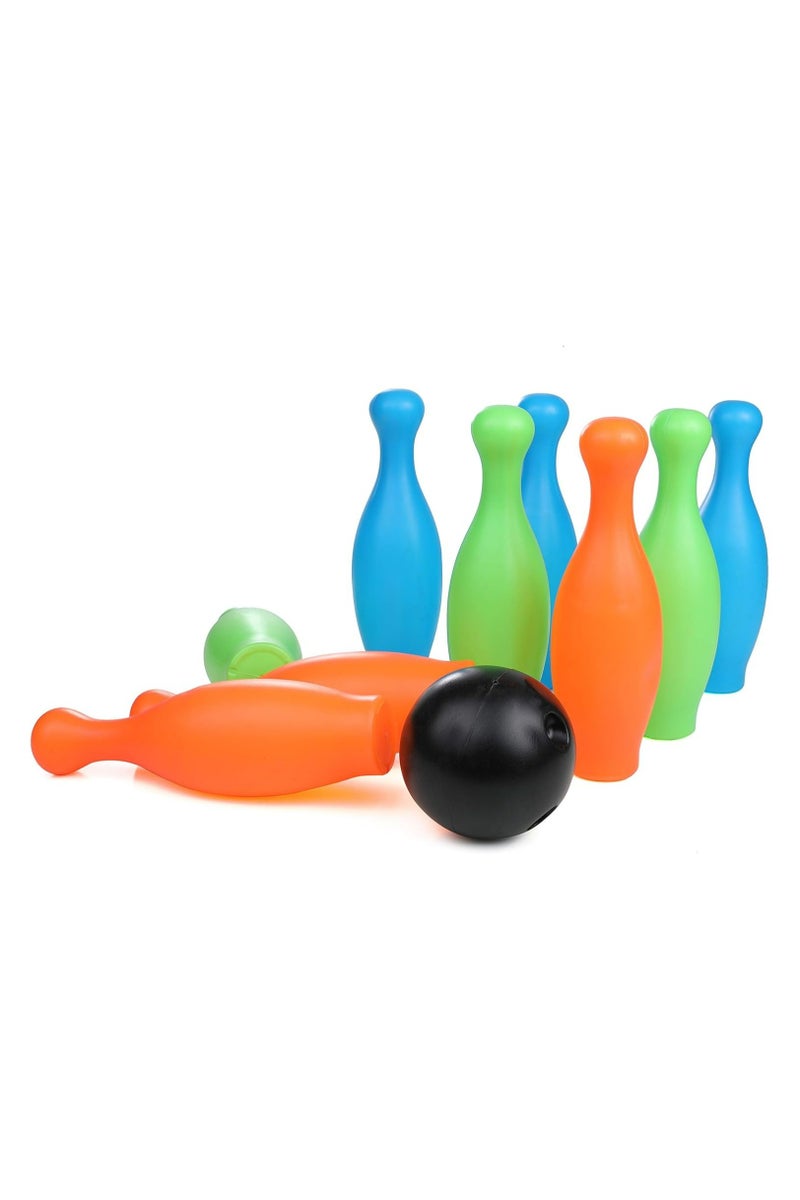 Generic Bowling Set Toy for Kids – Indoor & Outdoor Bowling Game with Pins & Balls Completer Bowling Set Toy for Kids – 10 Pins & 2 Balls with Carrying Case - Image 1