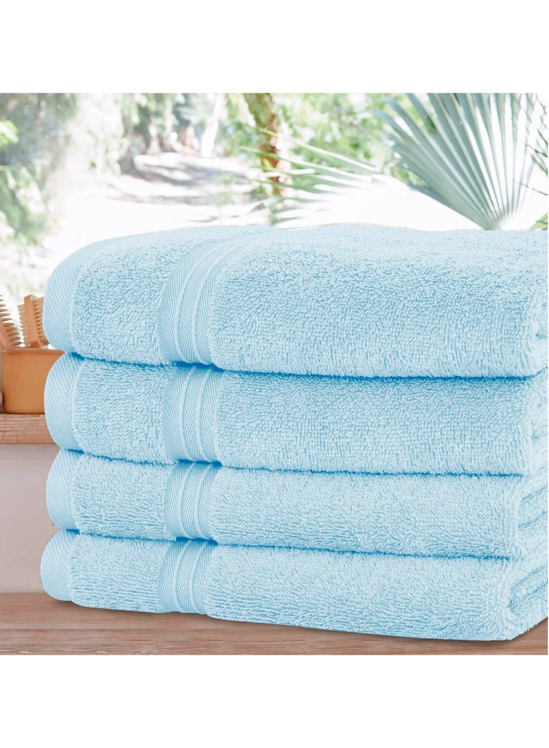 بليس كاسا 4-Piece 100% Combed Cotton 600 GSM Quick Dry Highly Absorbent Thick Handroom Soft Hotel Quality For Hand And Spa Hand Towel Set Plum 40x70cm