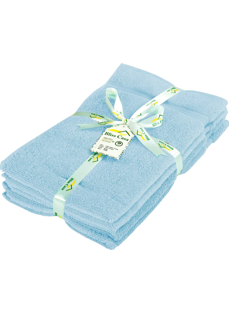 Bliss Casa 4-Piece 100% Combed Cotton 600 GSM Quick Dry Highly Absorbent Thick Handroom Soft Hotel Quality For Hand And Spa Hand Towel Set Plum 40x70cm