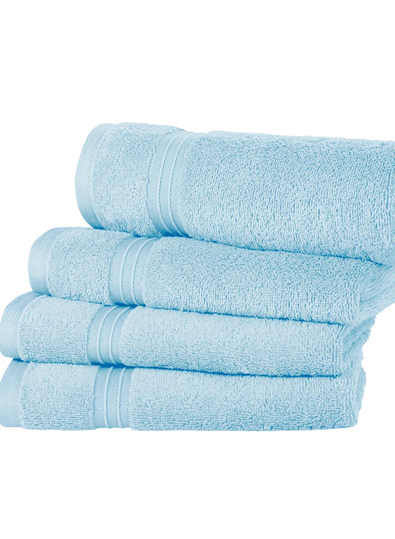 Bliss Casa 4-Piece 100% Combed Cotton 600 GSM Quick Dry Highly Absorbent Thick Handroom Soft Hotel Quality For Hand And Spa Hand Towel Set Plum 40x70cm
