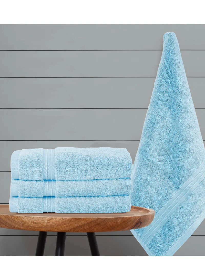 Bliss Casa 4-Piece 100% Combed Cotton 600 GSM Quick Dry Highly Absorbent Thick Handroom Soft Hotel Quality For Hand And Spa Hand Towel Set Plum 40x70cm