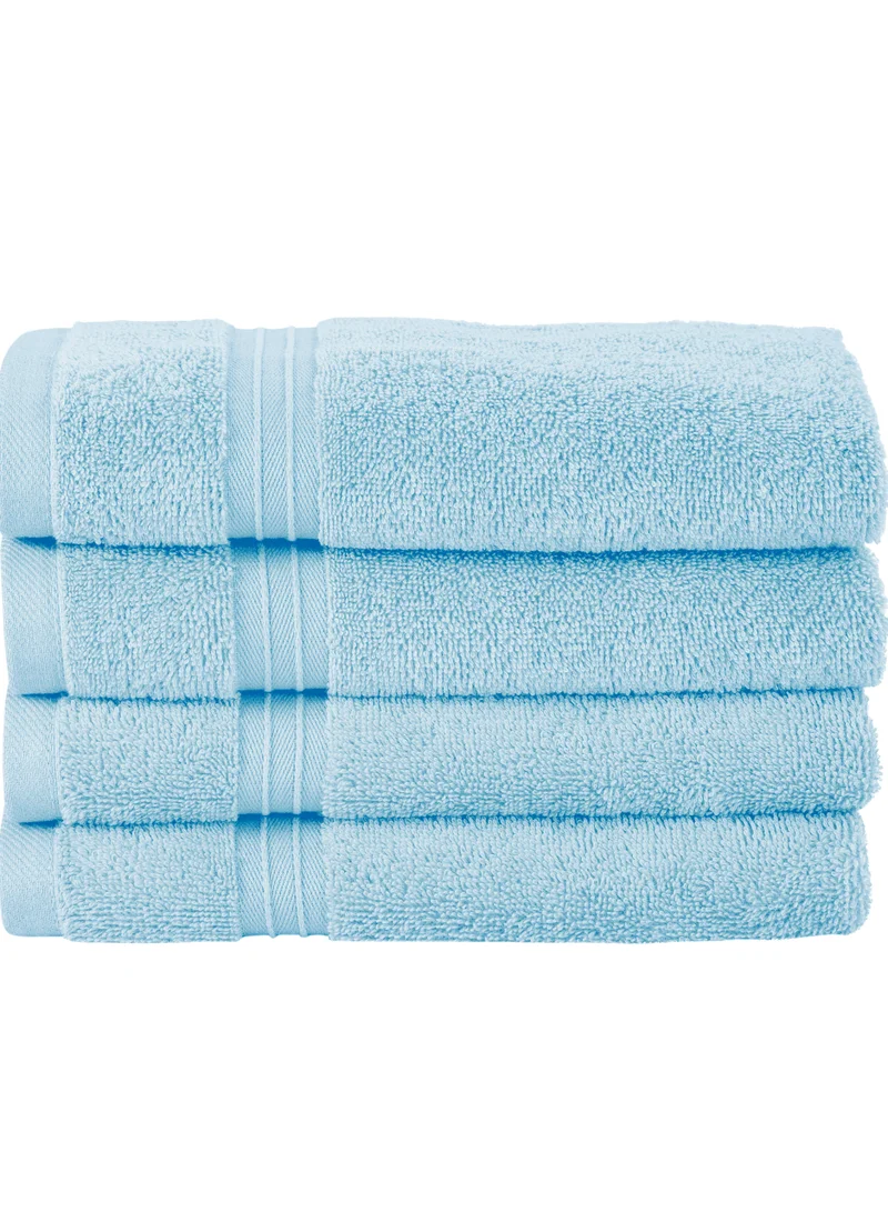 Bliss Casa 4-Piece 100% Combed Cotton 600 GSM Quick Dry Highly Absorbent Thick Handroom Soft Hotel Quality For Hand And Spa Hand Towel Set Plum 40x70cm