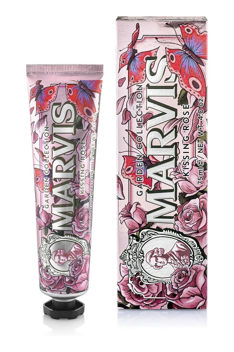 Marvis Garden Collection  Kissing Rose Limited Edition Toothpaste, 75 ml, Sensational Flavored Toothpaste for a Long-Lasting Freshness - Image 1