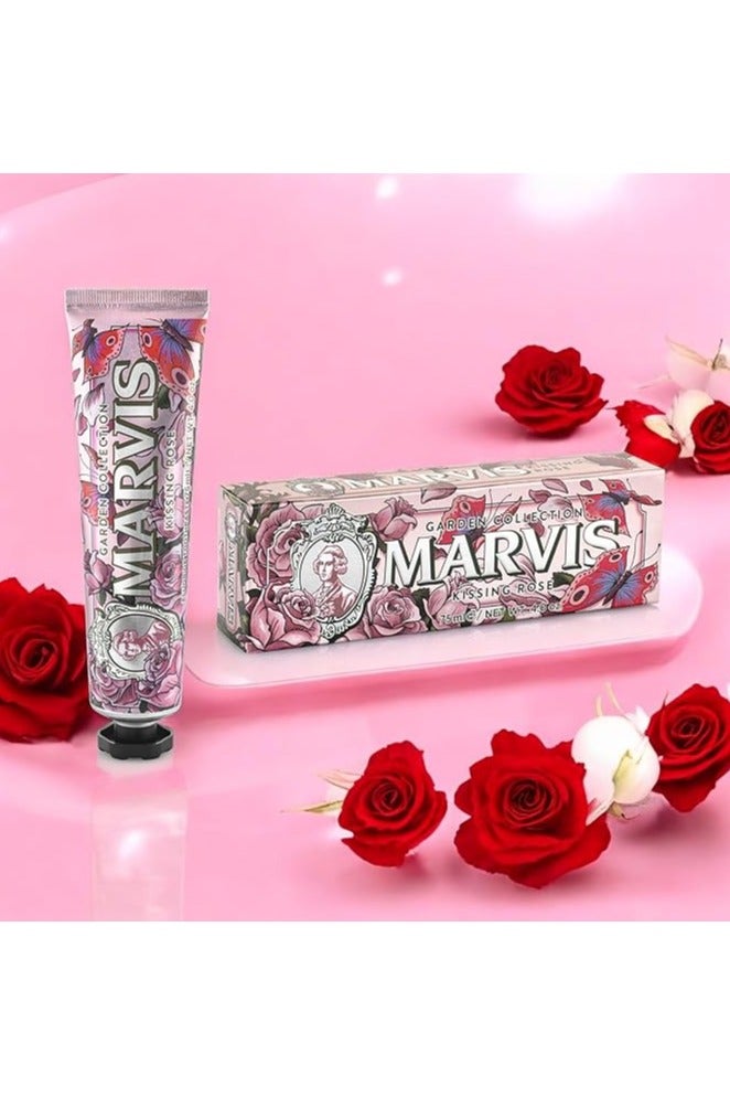 Marvis Garden Collection  Kissing Rose Limited Edition Toothpaste, 75 ml, Sensational Flavored Toothpaste for a Long-Lasting Freshness - Image 3