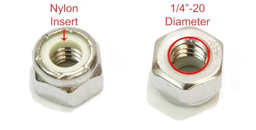 Bolt Dropper 1/4"-20 Nylon Insert Lock Nut (100 Pieces) Stainless Steel Finish Hex Lock Nuts, 304 (18-8) Stainless Plain Finish Corrosion Resistant Commercial Grade by Bolt Dropper - Image 4