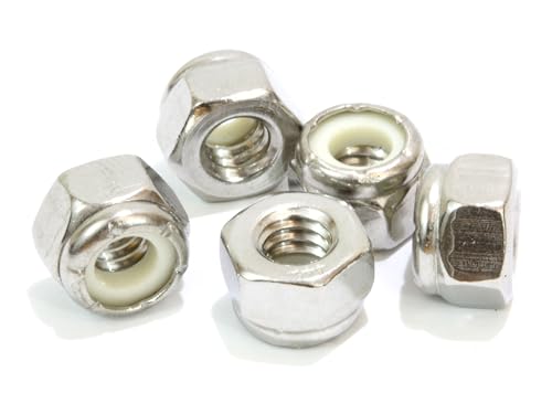 Bolt Dropper 1/4"-20 Nylon Insert Lock Nut (100 Pieces) Stainless Steel Finish Hex Lock Nuts, 304 (18-8) Stainless Plain Finish Corrosion Resistant Commercial Grade by Bolt Dropper - Image 5