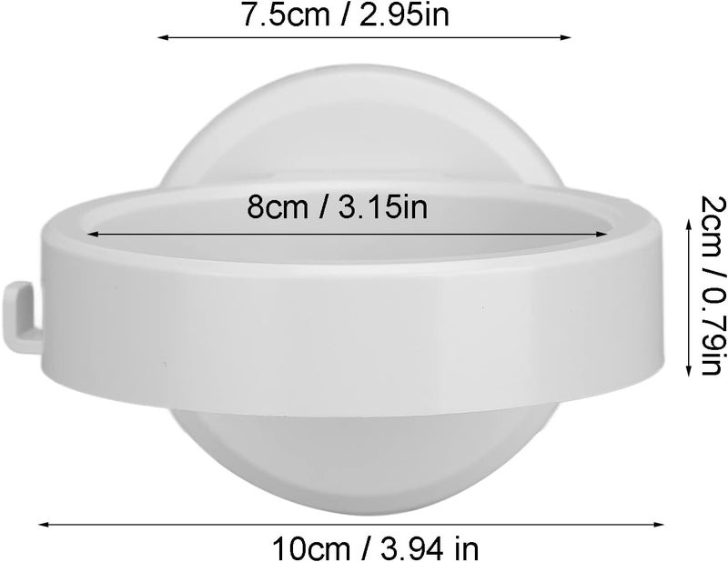 Junlucki Hair Dryer Holder Stand, Wall Mounted Hair Dryer Rack Self Adhesive Space Saving Hair Dryer Storage Organizer Blow Dryer Holder for Bathroom (White) - Image 5