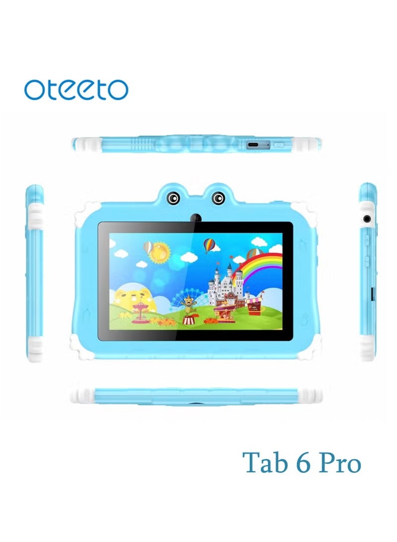 Oteeto Tab 6 Kids Tablet – 7.0-Inch IPS HD Display | Android 13 OS | 4GB RAM + 128GB Storage | WiFi Connectivity | Durable Kid-Proof Case | Parental Controls | Educational Games & Learning Apps | 3500mAh Battery | Safe & Fun Tablet for Children – Blue - Image 4