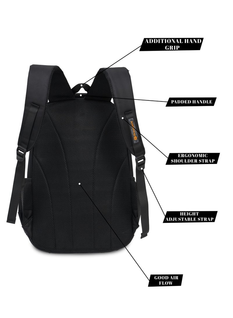PRESIDENT Premium Daily Backpack Waterproof, Fits 18” Laptop, Lightweight & Durable Travel Backpack for Work, Study & Daily Use (Black) MODEL-BPP00314 - Image 5