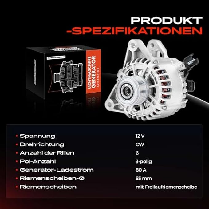 Frankberg Alternator Compatible with 2 DY 1.4 CD 2003-2007 Replace# 2S6T-10300-AA - Image 4