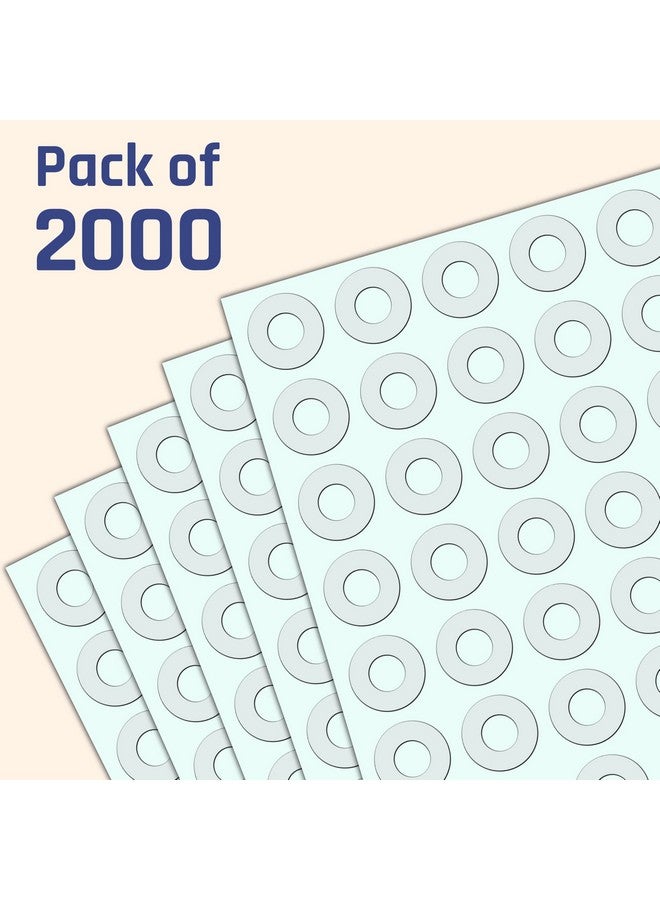 TownStix 2000 Pack Clear Hole Reinforcement Stickers Transparent 0.25 - Image 3