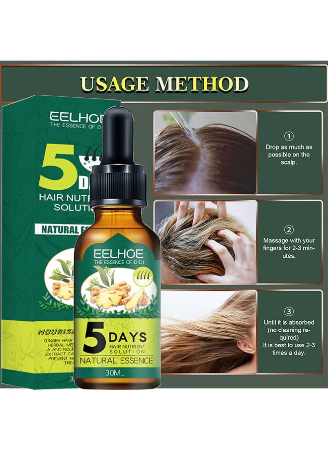 EELHOE - Hair Growth Essence For Hair Fall Hair Regrowth And Scalp, Treatment Ginger Essential Oil Supports Healthy Hair Thinning Treatment Hair Growth Oil For Men 30ML - Image 1