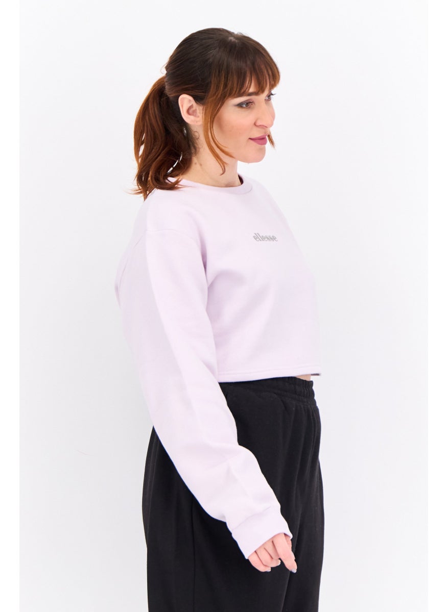 Ellesse Women Sportswear Fit Short Sleeve Outdoor Sweatshirt, Lilac  - Image 2