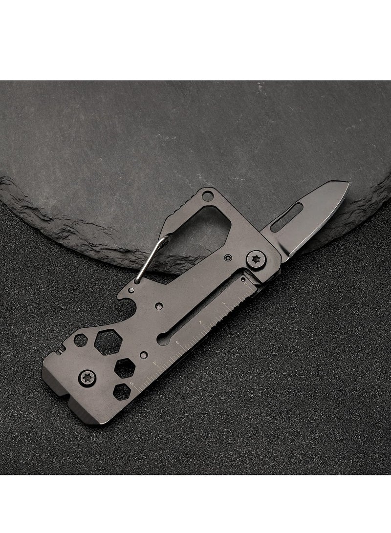 KASTWAVE Carabiner Key Ring Clip, Car Keychain Clip, Bottle Opener EDC Key Chain for Men and Women Black - Image 5