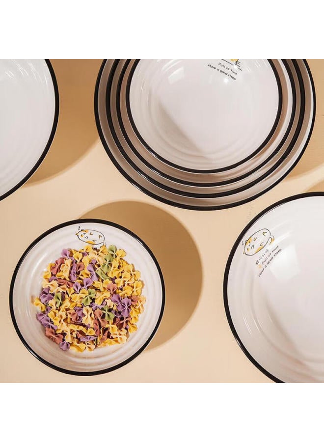 Xingfang Style Ramen Bowl, Soup Noodle Rice Bowl, Melamine Anti-drop Conical Bowl, Imitation Porcelain Bowl For Home And Commercial Use, Rice Mixing Bowl, 8 Inches