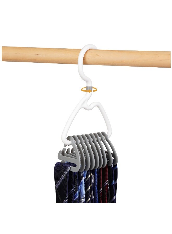 Loquat Stylish Premium Tie Rack Set with 360° Rotating Hangers for Space Saving Closet Organization Holds 9 to 18 Ties Easy to Use and Durable - Image 1