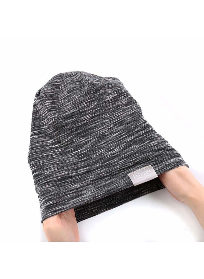 ELIHAIR 2pc Kids Sleep Bonnet Hats for Night Sleeping Cap Silky Lined Satin Bonnet with Adjustable Elastic Band for Teens Toddler Child Natural Curly Frizzy Hair Cover(Rose Violet and Grey Pale) - Image 5