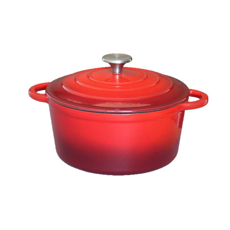 22cm Enameled Dutch Oven For Even Heat Distribution Multi Functional Kitchen Pot - Image 2