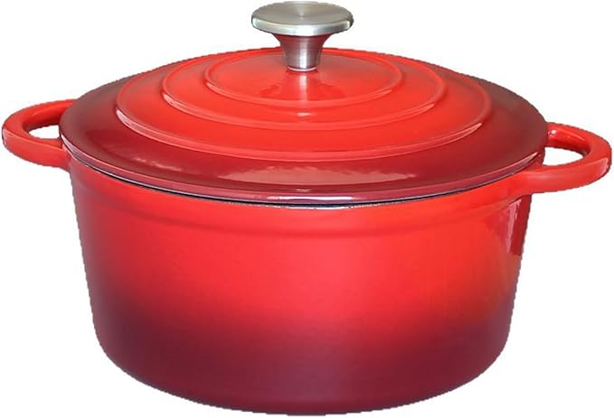 22cm Enameled Dutch Oven For Even Heat Distribution Multi Functional Kitchen Pot - Image 1