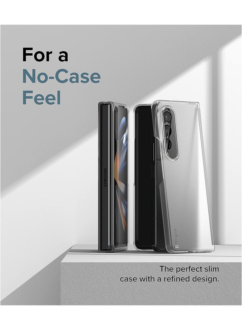 ELTRAZONE Slim Case Compatible with Samsung Galaxy Z Fold 4, Anti-Fingerprint Translucent Hard Thin Premium PC Lightweight Protective Phone Cover for Z Fold4 5G (2022) - Matte Clear - Image 3