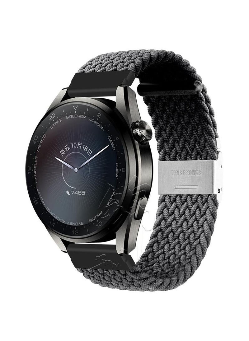 Generic - for Huawei Watch GT3 GT4 GT5 42mm Nylon Straps, Adjustable Elastic Bracelet for Huawei Watchband Black - Image 1