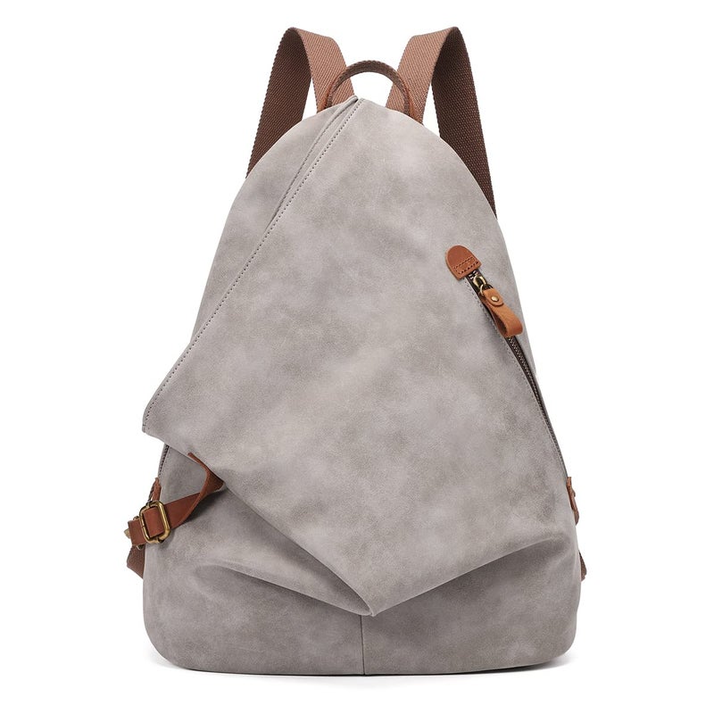 KL928 PU Leather Vintage Backpack Large Casual Daypack Outdoor Travel Rucksack Hiking Backpacks for Men Women - Image 2