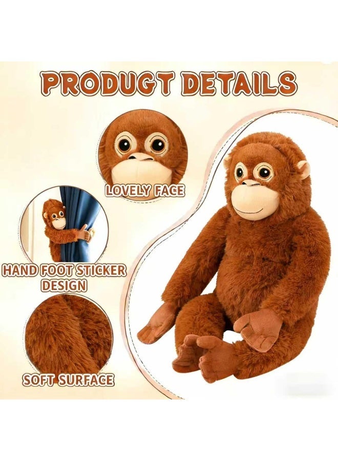 Halamodo Punch Monkey Plush,Orangutan, Gorilla Plush, Gorilla Stuffed Animal for Home Room Décor, Soft Plushies Pillow, Ideal Gift for Kid Boy,Girl and Girlfriend, Brown, (66cm/25inch) - Image 5