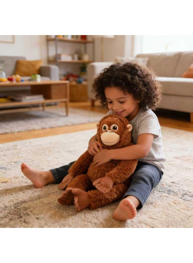 Halamodo Punch Monkey Plush,Orangutan, Gorilla Plush, Gorilla Stuffed Animal for Home Room Décor, Soft Plushies Pillow, Ideal Gift for Kid Boy,Girl and Girlfriend, Brown, (66cm/25inch) - Image 4