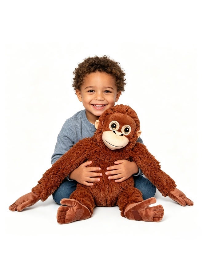 Halamodo Punch Monkey Plush,Orangutan, Gorilla Plush, Gorilla Stuffed Animal for Home Room Décor, Soft Plushies Pillow, Ideal Gift for Kid Boy,Girl and Girlfriend, Brown, (66cm/25inch) - Image 3