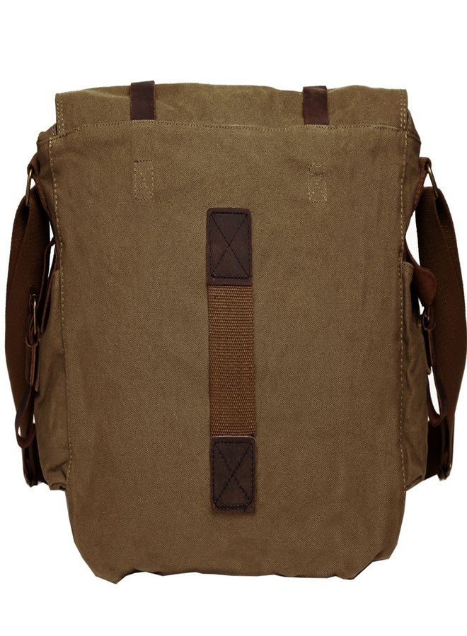 Berchirly Mens Military Canvas Messenger Bag Crossbody College Shoulder Bags Sling Satchel For 17.3Inch Laptop - Image 4