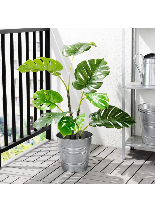 Zaboon Artificial potted plant, in/outdoor Monstera, 19 cm - Image 3