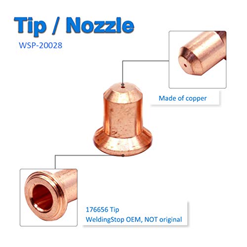WeldingStop 176655 176656 Kit for Miller Spectrum 375 X-treme Plasma Cutter ICE-25C ICE-27C Torch WS OEMed consumables (NOT Spectrum 375 X-treme Cutter with XT30 torch) - Image 4