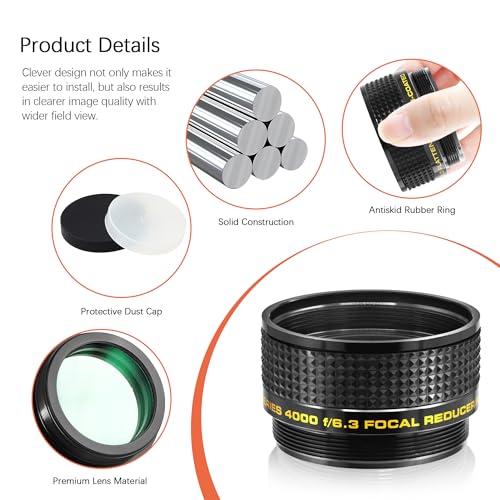 Astromania Focal Reducer f/6.3, Fully Multi Coated Focal Reducer Corrector That Reduces Focal Length & Ratio 37% for Telescope Eyepiece Observing, Work for C Series Schmidt-Cassegrain Telescopes - Image 3