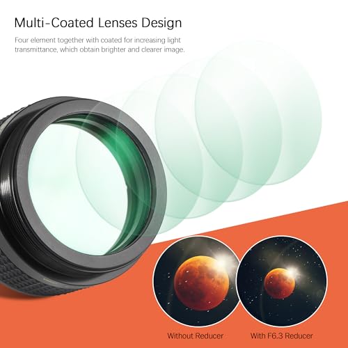 Astromania Focal Reducer f/6.3, Fully Multi Coated Focal Reducer Corrector That Reduces Focal Length & Ratio 37% for Telescope Eyepiece Observing, Work for C Series Schmidt-Cassegrain Telescopes - Image 4