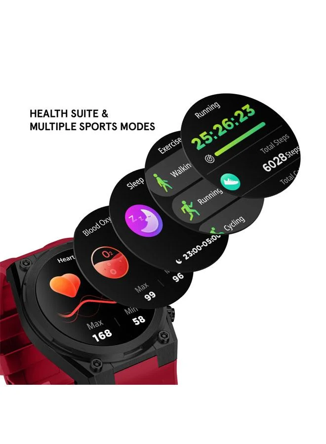 Police Black/Red My Avatar 2 Interchangeable Strap, AMOLED, Dual Time, 5ATM, GPS Smartwatch for Men | Best Price UAE