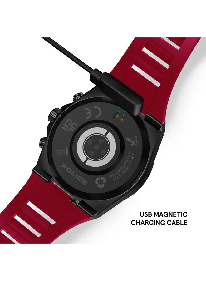 Police Black/Red My Avatar 2 Interchangeable Strap, AMOLED, Dual Time, 5ATM, GPS Smartwatch for Men | Best Price UAE