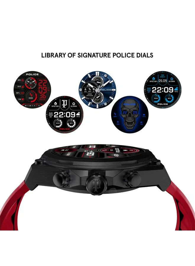 Police Black/Red My Avatar 2 Interchangeable Strap, AMOLED, Dual Time, 5ATM, GPS Smartwatch for Men | Best Price UAE