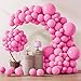 RUBFAC 129pcs Pink Balloons Different Sizes 18 12 10 5 Inches for Garland Arch Pink Balloons for Valentines Day Birthday Baby Shower Gender Reveal Wedding Party Decoration - Image 3