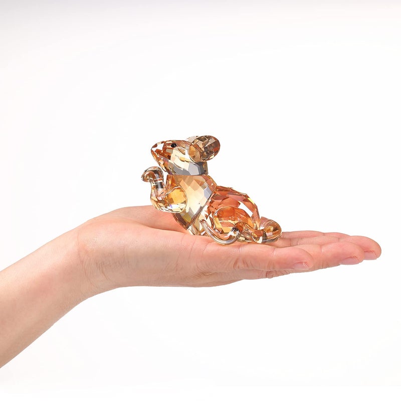 DOJOZ Crystal Mouse Cute Animal Home Decoration Lovely Figurines Collectible Birthday Gifts (Pink) - Image 3
