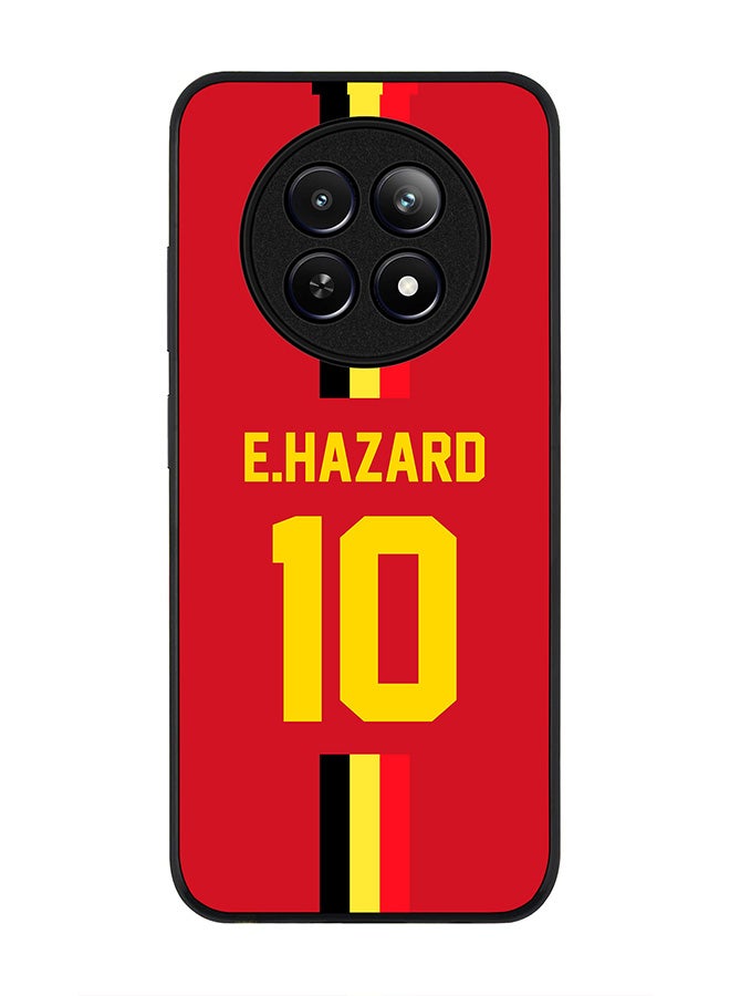 Stylizedd Rugged Black edge case for Realme 12 / Realme 12x, Slim fit Case Flexible TPU Gel Thin Cover - Football Team - Belgium, Player Name - E.Hazard - Image 1