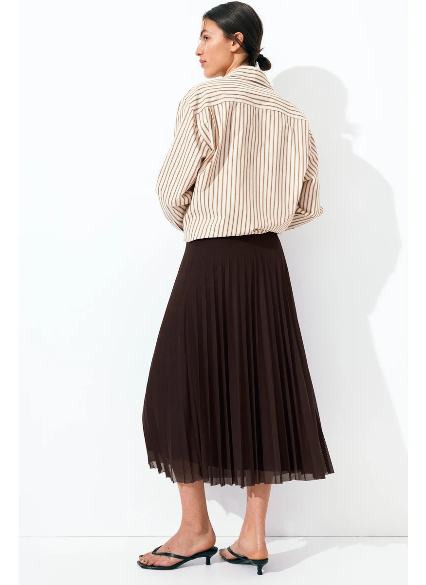 H&M Pleated Mesh Skirt