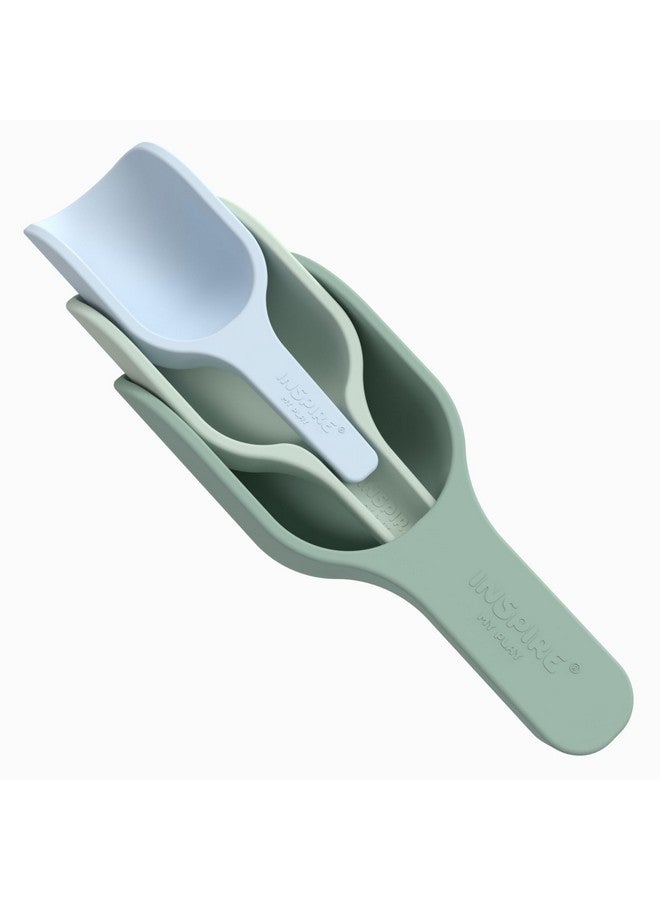 Inspire My Play Inspire My Play - 3 x Silicone Nesting Scoops - Perfect for Sensory PlayTray - Sensory Bin Accessories - Special Education Classroom Supplies - Montessori Education Toys - Multi-Purpose Shovel - Green  - Image 1