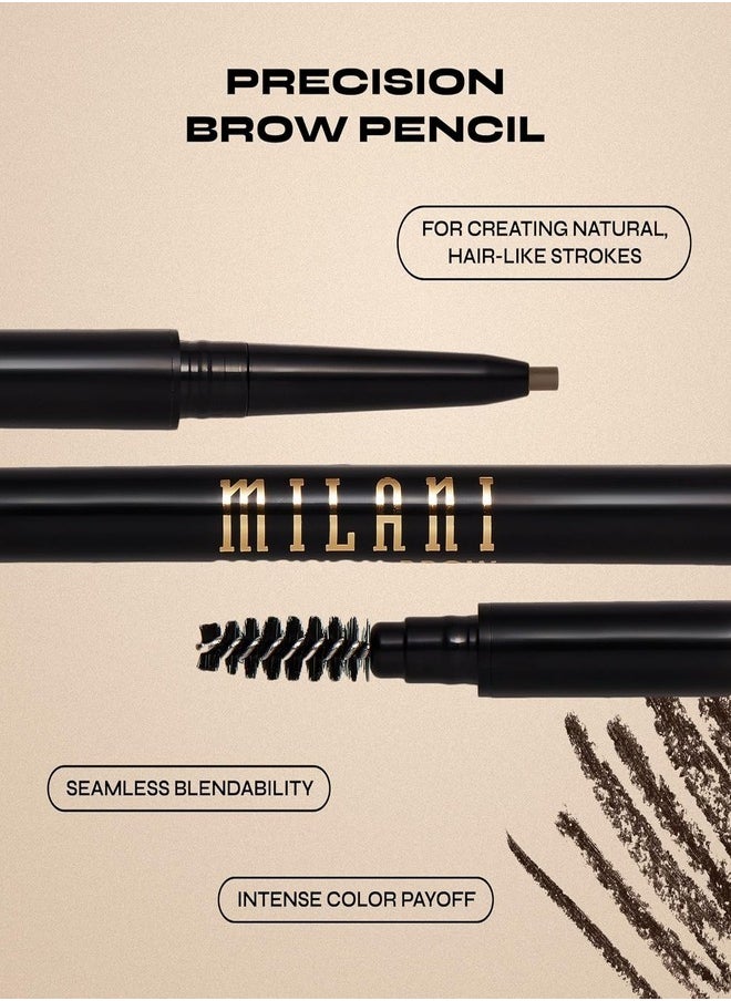 Milani Stay Put Precision Brow Pencil in 05 Expresso– Waterproof, Ultra-Fine Tip for Precise Application, Long-Lasting Smudge-Proof Brow Enhancer