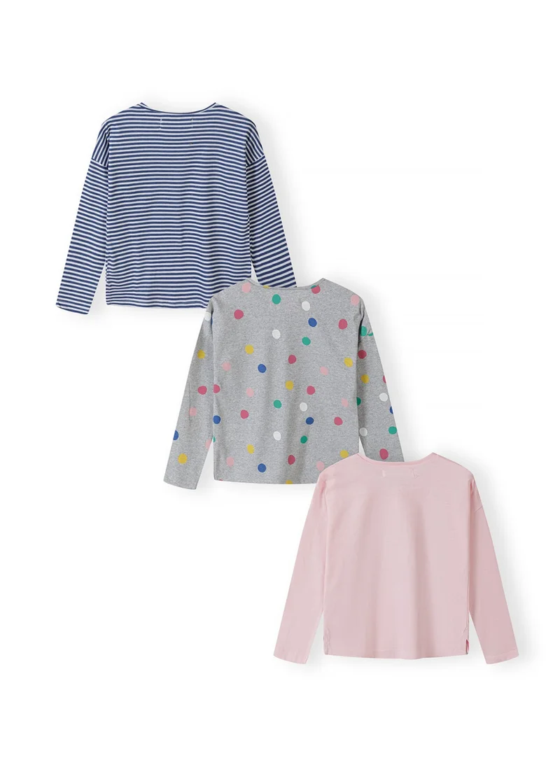 مينوتي Kids Girls Three Pack Of Long Sleeve T-Shirts