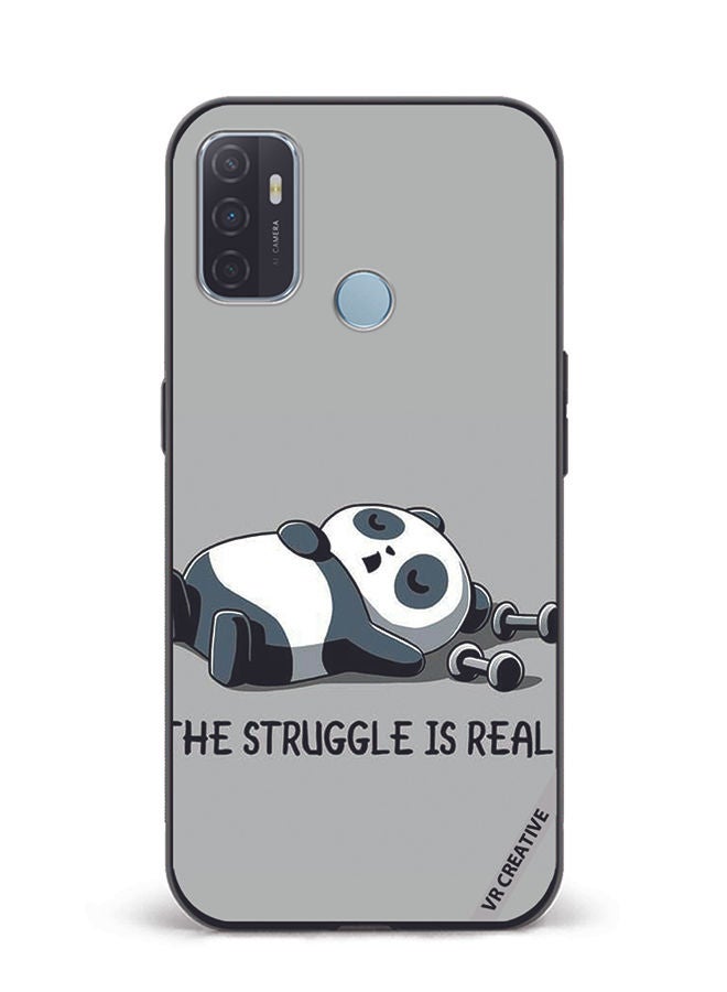 VR CREATIVE Protective Case Cover For Oppo A53 Struggle Is Real Design Multicolour - Image 1