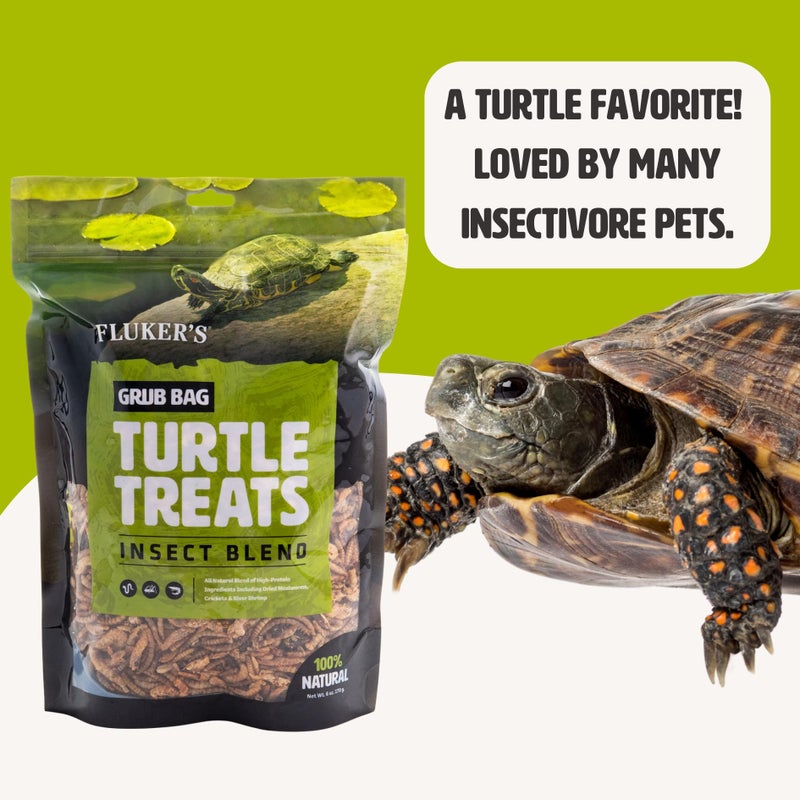 Fluker's Grub Bag Turtle Treats, Insect Blend, High Protein Freeze Dried River Shrimp, Crickets, and Mealworms, For Aquatic Turtles, Amphibians, and Reptiles, 12 oz - Image 5