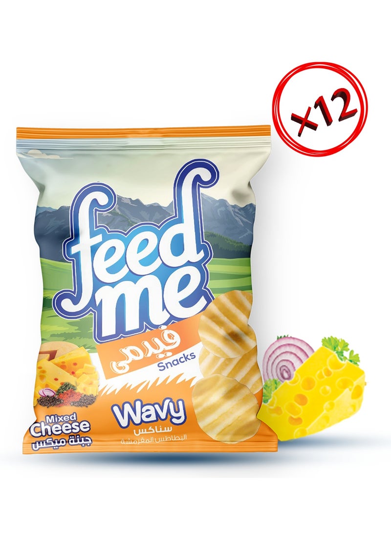 Feedme Wavy Mexican Cheese - Pack of 12 piece