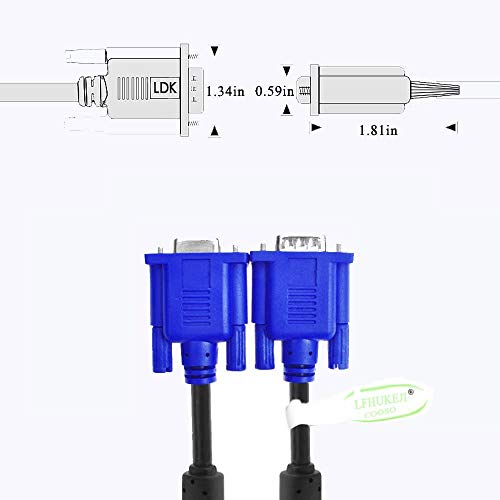 LS LAPSTER Quality Assured Male to Male VGA Cable 1.5 Meter, Support Monitor/PC/LCD/LED, Plasma, Projector, TFT (LST-VGACBLE-1.5M) - Image 2